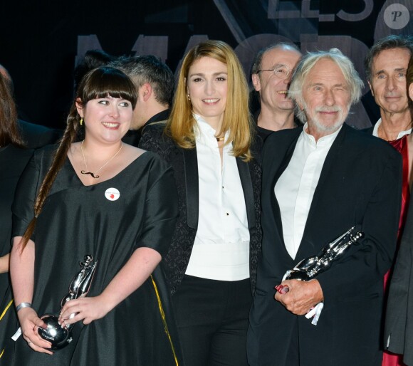 Guests, Julie Gayet, Philippe Geluck, Pierre Richard (Magritte d'Honneur) et Thierry Lhermitte - Cérémonie des Magritte du cinéma à Bruxelles le 7 février 2015