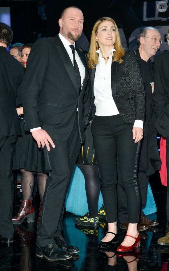 François Damiens et Julie Gayet - Cérémonie des Magritte du cinéma à Bruxelles le 7 février 2015