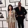 Kanye West et Kim Kardashian assistent aux 57e Grammy Awards au Staples Center. Los Angeles, le 8 février 2015.