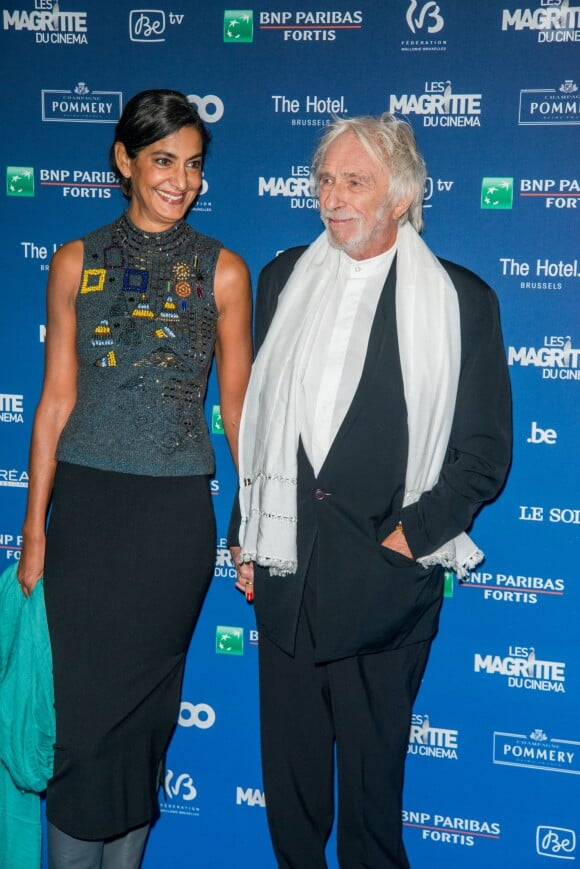 Pierre Richard et sa femme Ceyla Lacerda lors de la 5e de la cérémonie des Magritte du cinéma belge à Bruxelles le 7 février 2015