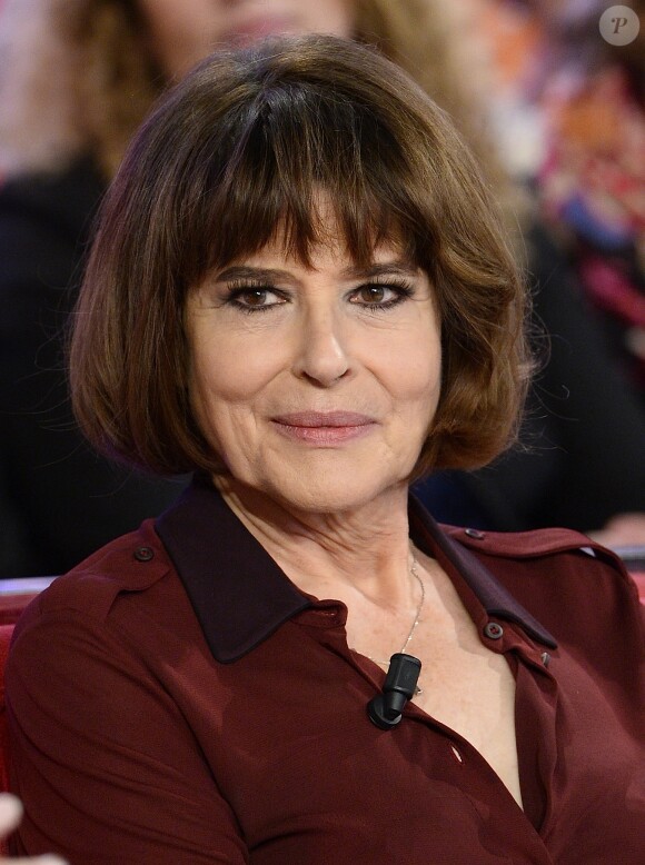 Fanny Ardant - Enregistrement de l'émission "Vivement Dimanche" à Paris, le 17 décembre 2014.