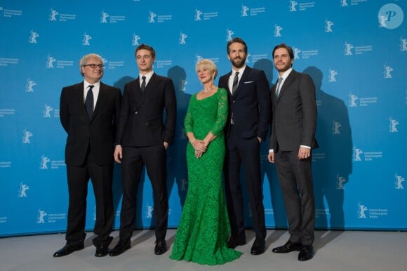 Simon Curtis, Max Irons, Helen Mirren, Ryan Reynolds, Daniel Brühl - Photocall du film "Woman in Gold" lors du 65e festival international du film de Berlin (Berlinale 2015), le 9 février 2015. 