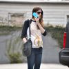 Jennifer Carpenter, enceinte, dans les rues de Loz Feliz à Los Angeles, le 10 février 2015.