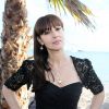 Exclusif - Rencontre avec Monica Bellucci sur la plage Magnum à l'occasion du 67e festival de Cannes à à Cannes le 18 mai 2014.