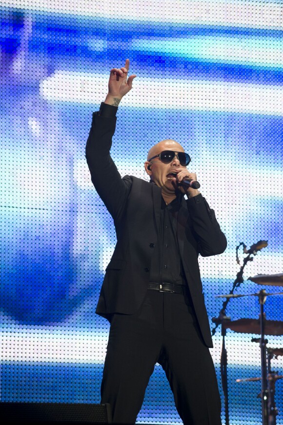 Pitbull en concert au Rock in rio festival à Madrid le 06 juillet 2012 