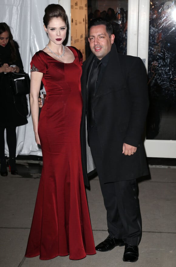 Coco Rocha, enceinte, et son mari James Conran arrivent au Cipriani Wall Street  pour assister au gala de l'amfAR 2015. New York, le 11 février 2015.