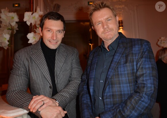 Franck Sémonin et Xavier Deluc - Cocktail pour fêter le 100e épisode de la série "Section de recherches" et le lancement de la diffusion de la 9esaison au Pavillon Etoile à Paris, le 5 février 2015.