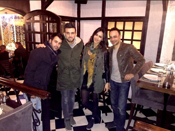 Anthony Touma, Aymeric Bonnery, Leila Ben Khalifa et Mouhamed Attia au Liban, le 9 février 2015.