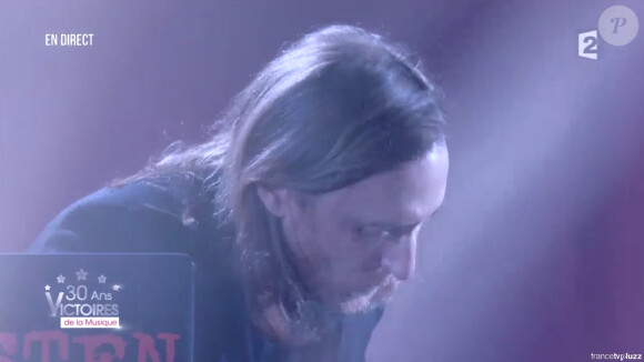 David Guetta aux 30e Victoires de la musique, au Zénith de Paris, le 13 février 2015.