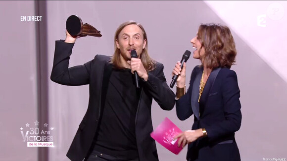 David Guetta aux 30e Victoires de la musique, au Zénith de Paris, le 13 février 2015.