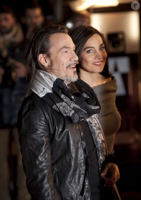 Florent Pagny et sa femme Azucena lors des NRJ Music Awards à Cannes, le 14 décembre 2013.