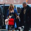 Beyoncé Knowles et son mari Jay-Z sont allés au défilé de mode de Kanye West à New York. Le 12 février 2015.