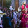 Exclusif - Mozer Francesca, le chanteur Zucchero, Antonia Sautter - Ballet du Doge "Cupidon au pays des merveilles" à l'occasion du Carnaval de Venise le 14 février 2015.