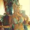 Amber Rose, ultrasexy en costume pour célébrer le carnaval de Trinidad-et-Tobago. Photo publiée le 17 février 2015.
