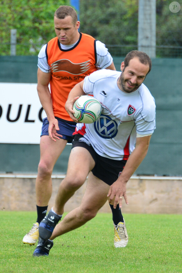Frédéric Michalak à l'entraînement au stade Berg de Toulon, le 7 mai 2013