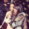 Rihanna et Naomi Campbell lors de la soirée d'inauguration de la nouvelle boutique Fendi, sur Madison Avenue. New York, le 13 février 2015.