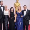 Patricia Arquette, son compagne, sa Rosanna et sa fille Rose Harlow - 87e cérémonie des Oscars à Hollywood, le 22 février 2015.