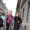 Exclusif - Marthe Mercadier et sa fille Véronique avenue Montaigne à Paris, le 24 février 2015.