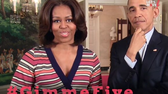 Michelle Obama lance un défi aux stars alors que Barack a un trou de mémoire