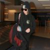 Exclusif - Zoe Kravitz arrive à l'aéroport de Los Angeles, le 28 janvier 2015. Elle rentre après avoir fait la promotion de son nouveau film "Dope" au festival du film de Sundance.