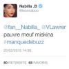 Le tweet tacle de Nabilla envers Vanessa Lawrens, le 25 février 2015