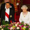 La reine Elizabeth II offrait le 3 mars 2015 un dîner d'Etat en l'honneur du président du Mexique Enrique Peña Nieto et son épouse Angelica Rivera à Buckingham Palace, lors de leur visite officielle en Grande-Bretagne.