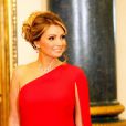  Angelica Rivera a illuminé de son charme le banquet à Buckingham... La reine Elizabeth II offrait le 3 mars 2015 un dîner d'Etat en l'honneur du président du Mexique Enrique Peña Nieto et son épouse Angelica Rivera à Buckingham Palace, lors de leur visite officielle en Grande-Bretagne. 