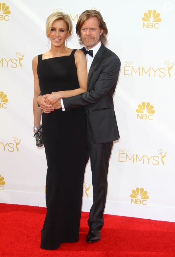 Felicity Huffman et son mari William H. Macy lors de la La 66ème cérémonie annuelle des Emmy Awards au Nokia Theatre à Los Angeles, le 25 août 2014. 