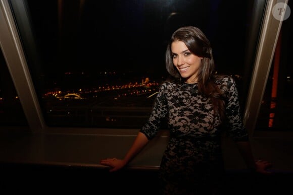Ludivine Sagna - People en front row au défilé de mode "Fatima Lopes", collection prêt-à-porter automne-hiver 2015/2016 à la Tour Eiffel, à Paris. Le 7 mars 2015