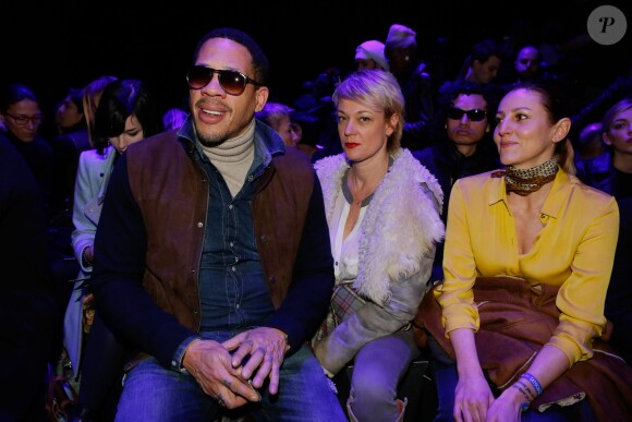 JoeyStarr (Joey Starr) - People en front row au défilé de mode "Fatima Lopes", collection prêt-à-porter automne-hiver 2015/2016 à la Tour Eiffel, à Paris. Le 7 mars 2015