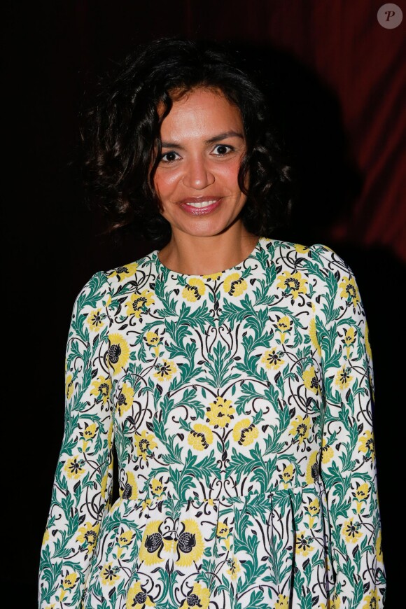 Laurence Roustandjee - People en front row au défilé de mode "Fatima Lopes", collection prêt-à-porter automne-hiver 2015/2016 à la Tour Eiffel, à Paris. Le 7 mars 2015