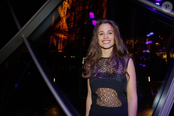 Lucie Lucas (série "Clem") - People en front row au défilé de mode "Fatima Lopes", collection prêt-à-porter automne-hiver 2015/2016 à la Tour Eiffel, à Paris. Le 7 mars 2015