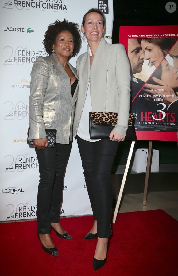 Wanda et sa femme Alex Sykes - Projection du film 3 coeurs à New York dans le cadre du Rendez-vous with French cinema en partenariat avec Unifrance, le 6 mars 2015 
