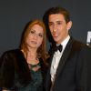 Angel Di Maria et sa femme Jorgelina à Zurich le 12 janvier 2015 pour la cérémonie du Ballon d'Or