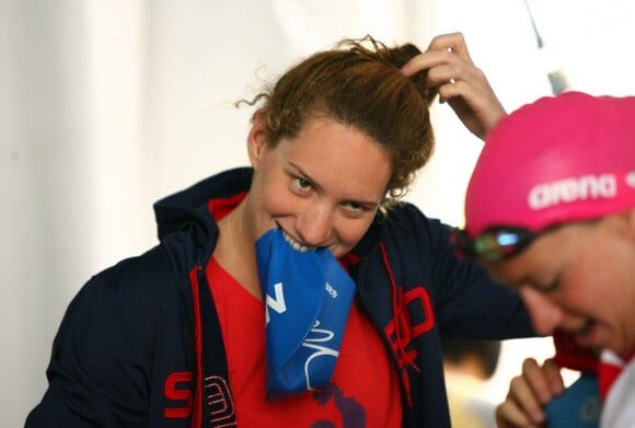 Camille Muffat lors du XXVe Meeting International Arena à la piscine Arlette Franco au Canet-en-Roussillon, le 7 juin 2012