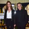 Richard Berry et sa compagne Pascale Louange au Gala de l'enfance maltraitée à la Salle Gaveau à Paris le 9 mars 2015. 