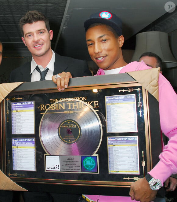 Robin Thicke et Pharrell Williams à New York, le 5 avril 2007
