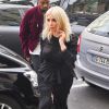 Kim Kardashian et Kanye West à l'issue du défilé Louis Vuitton automne-hiver 2015-2016. Paris, le 11 mars 2015.