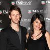 Romain Grosjean et sa femme Marion Jollès sur le yacht "Tag Heuer" à Monte Carlo, à Monaco, le 25 mai 2013