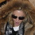 Madonna quitte son palace parisien, le 3 mars 2015.