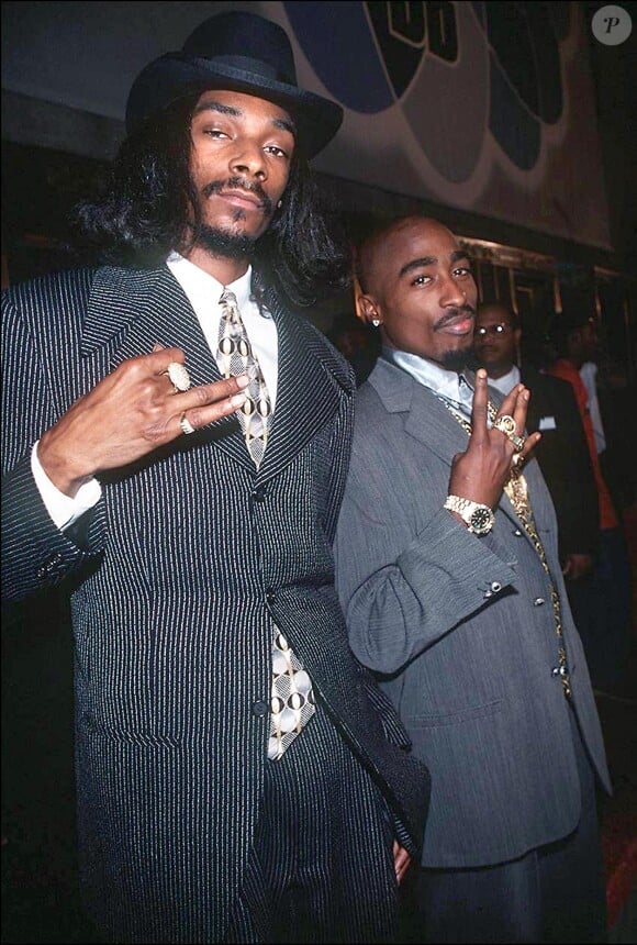 Tupac Shakur et Snoop Dogg à New York, le 4 septembre 1996. Quelques jours après, le rappeur était assassiné à Las Vegas. Tupac avait 25 ans. 
