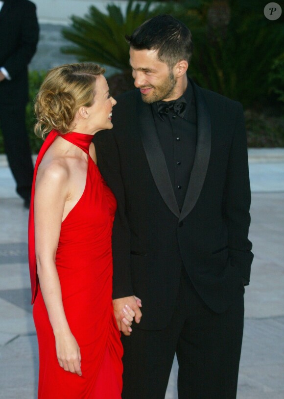 Kylie Minogue et Olivier Martinez à Monaco, le 20 mai 2003.