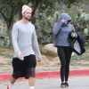 Miley Cyrus et son petit ami Patrick Schwarzenegger ainsi que Nicole Richie font une randonnée à Hollywood, Los Angeles, le 27 février 2015. 
