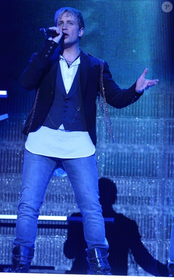 Kian Egan  du groupe Westlife en concert à l'echo Arena à Liverpool, le 15 mai 2012
