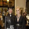Exclusive - Laeticia Hallyday et Sonia Rolland à la soirée Giorgio Armani organisé à L'Eclaireur à Paris, le 5 mars 2015.