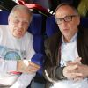 Exclusif - Michel Chevalet, Fabrice Luchini - Opération T'rein dans le cadre de la journée mondiale du rein à bord du TGV Paris-Marseille le 12 mars 2015.