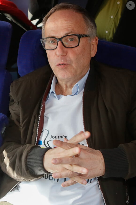 Exclusif - Fabrice Luchini - Opération T'rein dans le cadre de la journée mondiale du rein à bord du TGV Paris-Marseille le 12 mars 2015. 