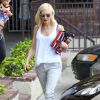 Gwen Stefani a appelé la police pour signaler un homme qui la suivait alors qu'elle se rendait à sa séance d'acupuncture avec son fils Apollo, à Los Angeles, le 16 mars 2015. 