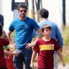 Patrick Dempsey est allé voir son fils Luke jouer au football à Los Angeles, le 22 mars 2015