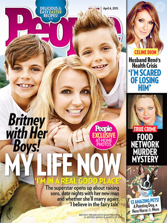 Britney Spears en une du magazine People en kiosques le 27 mars 2015. 